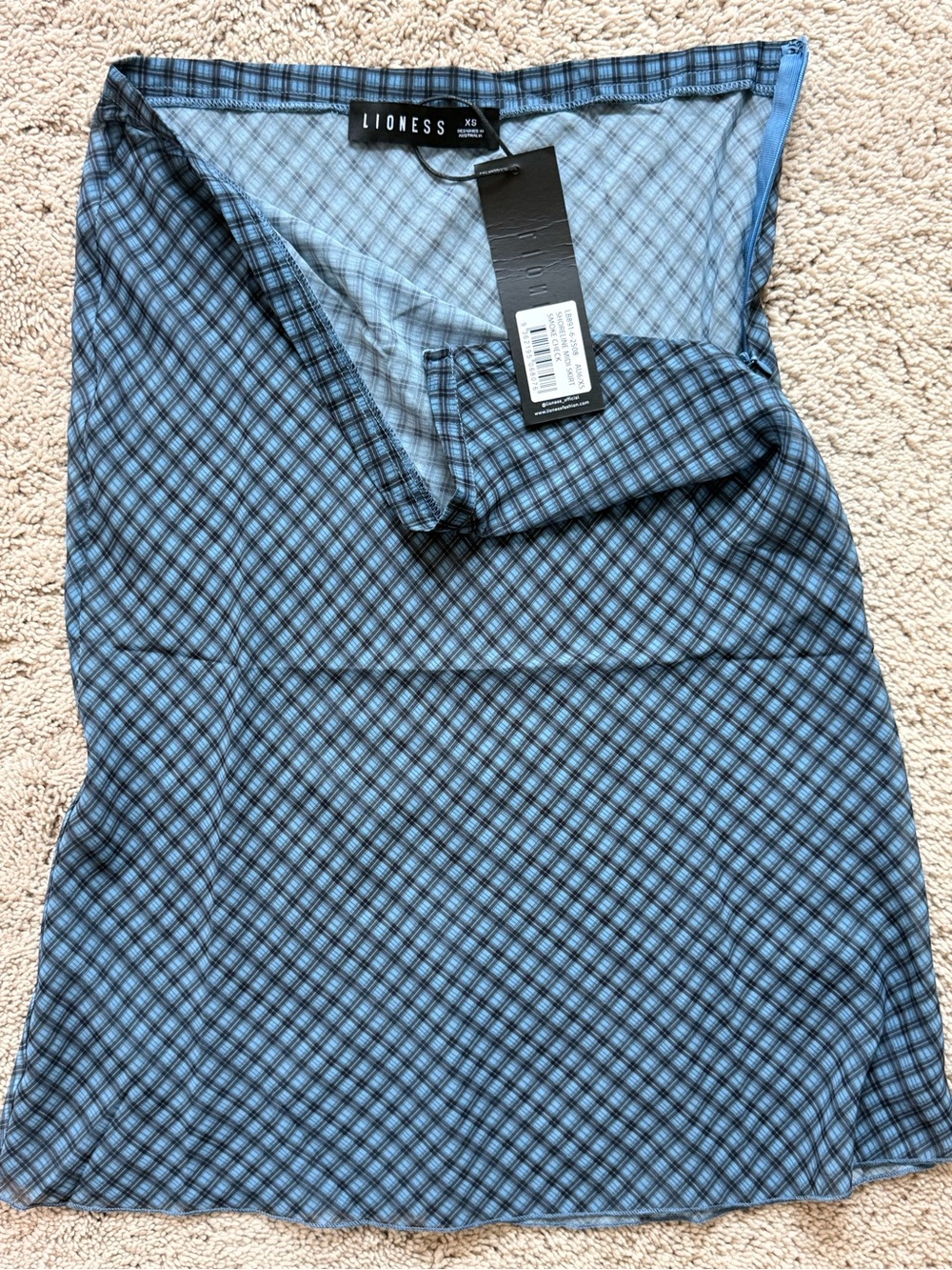 Lioness Shoreline Midi Skirt, Size XS, Color Smoke Check - Picture 5 of 6